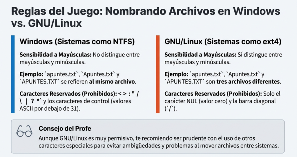 Conceptos fundamentales de los archivos y directorios