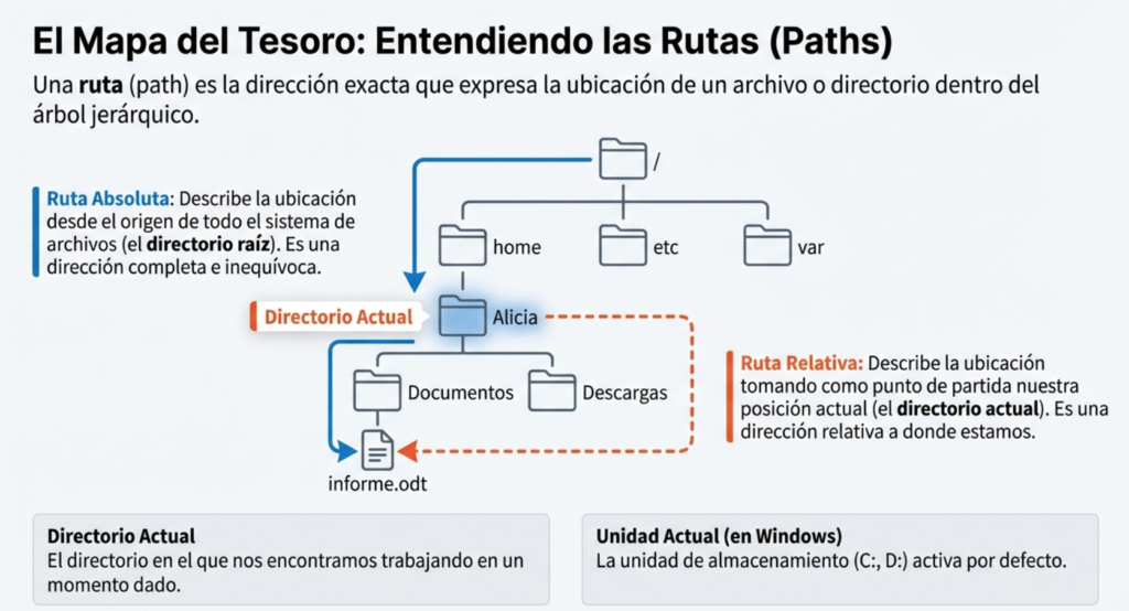 Conceptos fundamentales de los archivos y directorios