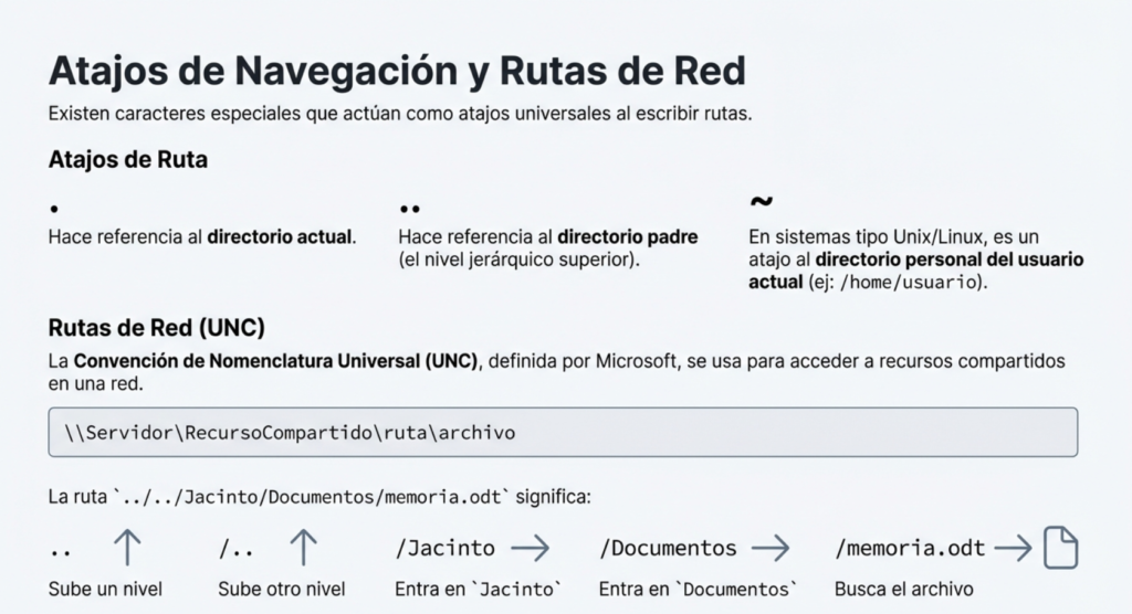 Conceptos fundamentales de los archivos y directorios