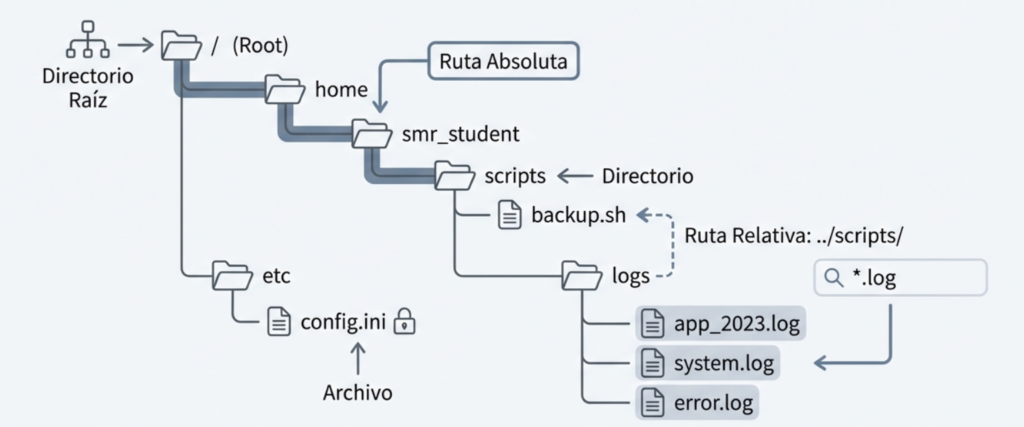 Conceptos fundamentales de los archivos y directorios
