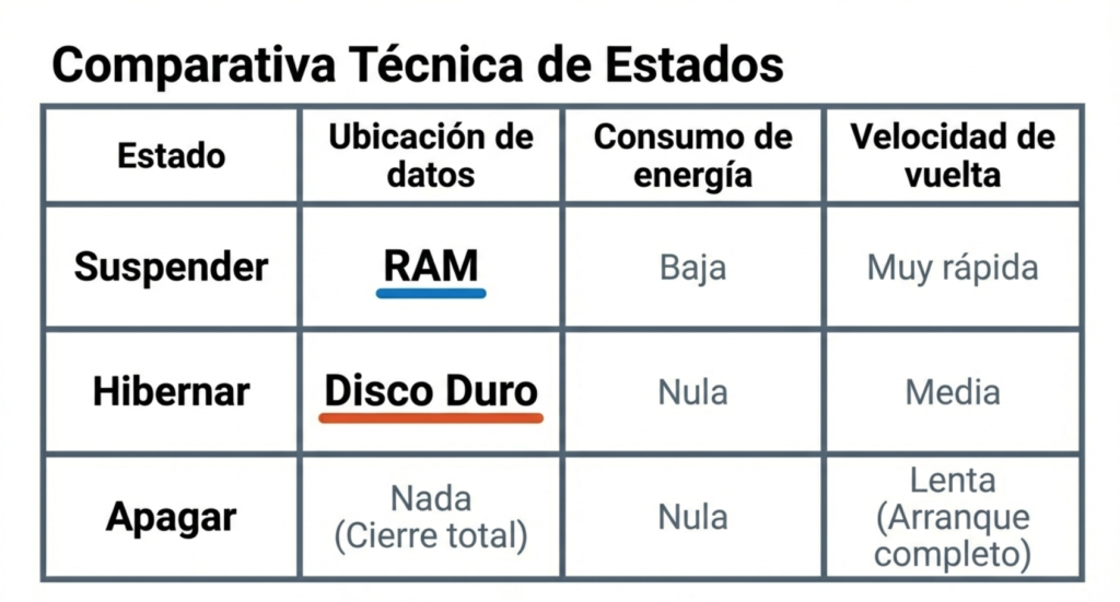 Gestión de sesiones y energía en Windows y Ubuntu